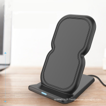 Le chargeur le plus chaud sans fil stand support de charge rapide dock pad chargeur sans fil permanent pour iPhone 8 Samsung S8